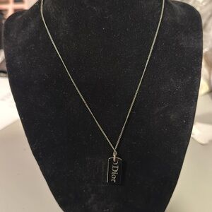 Authentic pre loved Christian Dior Dog chain Necklace 💗